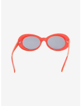 Red Oval Retro Sunglasses, , hi-res