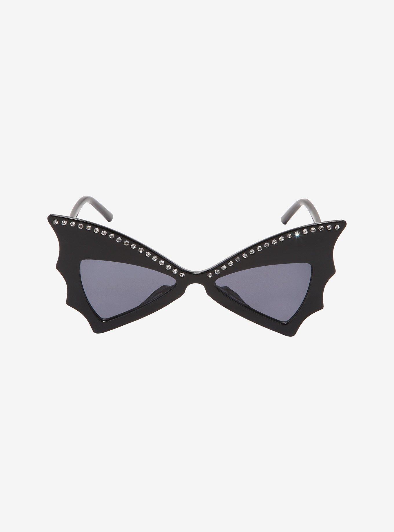 Bat Wing Rhinestone Sunglasses, , alternate