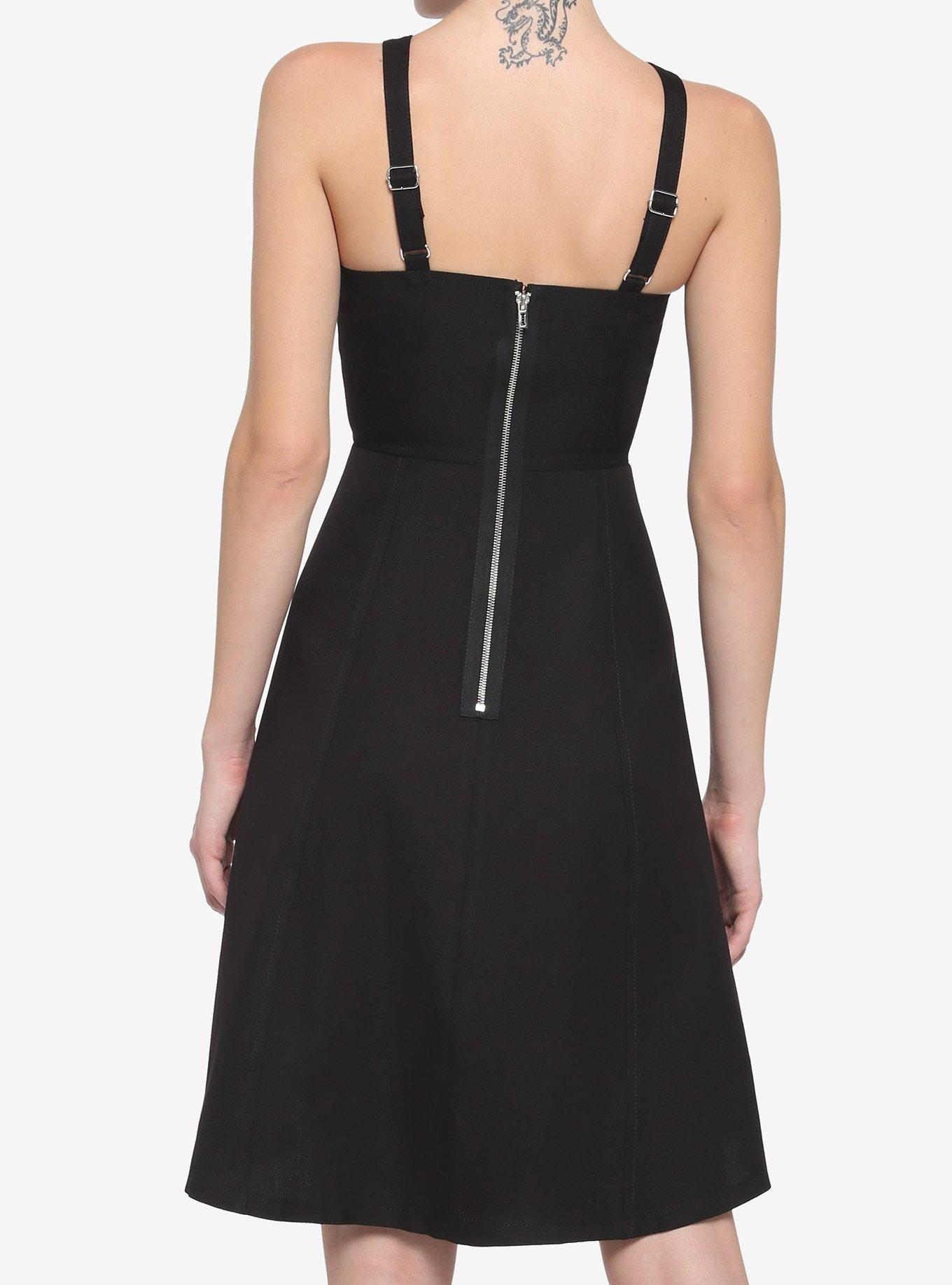 Royal Bones By Tripp Lace-Up Hi-Low Dress, BLACK, alternate