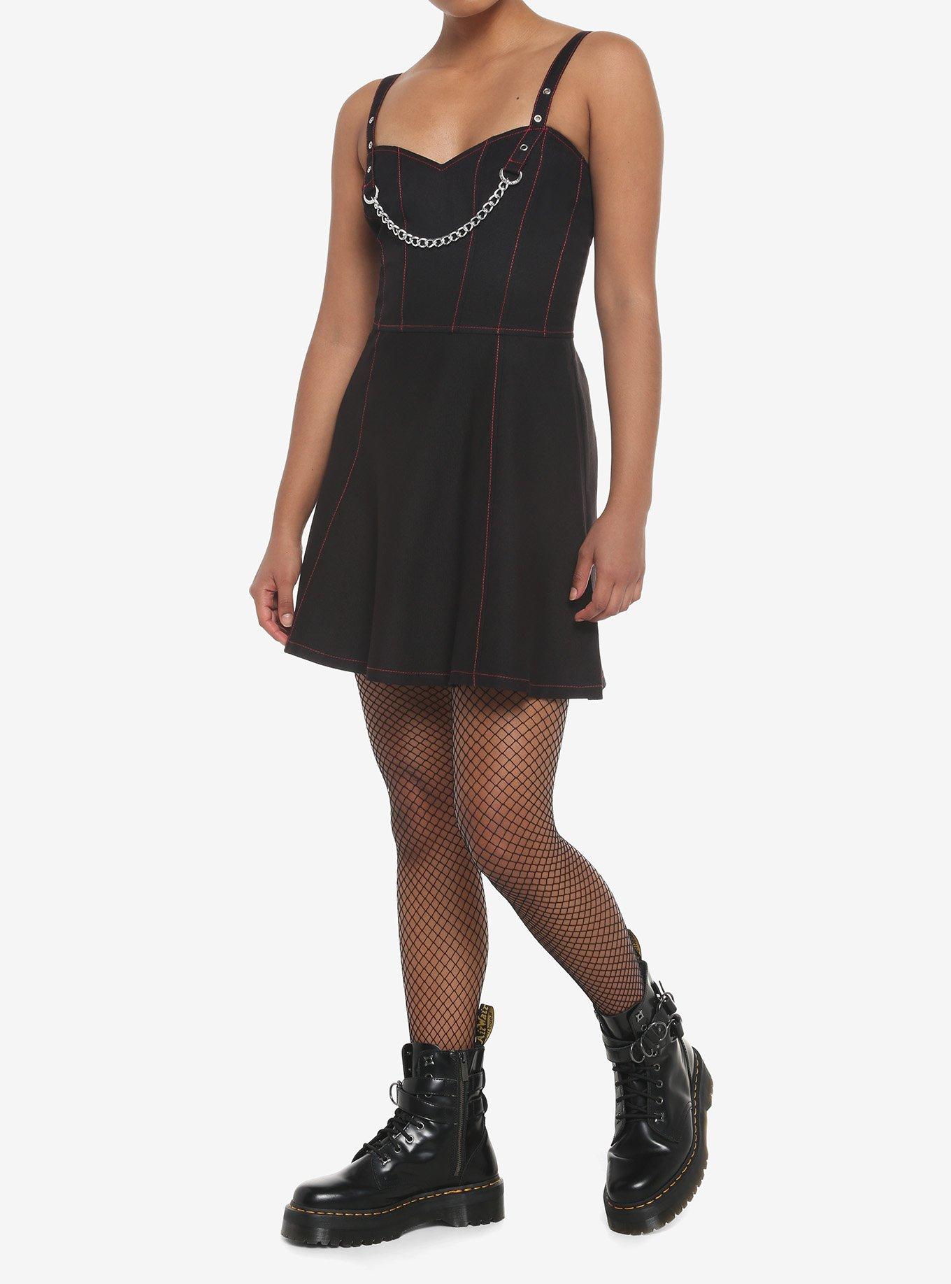 Royal Bones By Tripp Black Chain Mini Dress, , hi-res