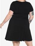 Black Skater Dress Plus Size, DEEP BLACK, alternate