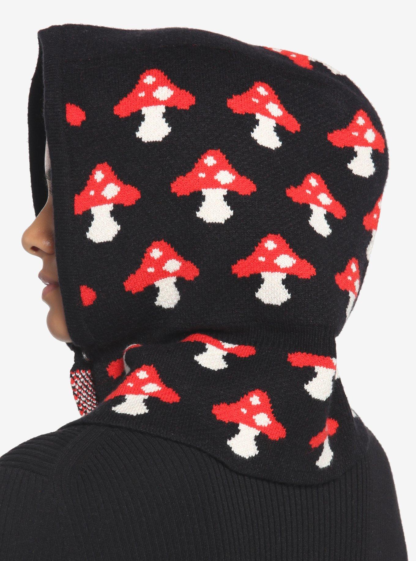 Mushroom Knit Hood, , alternate