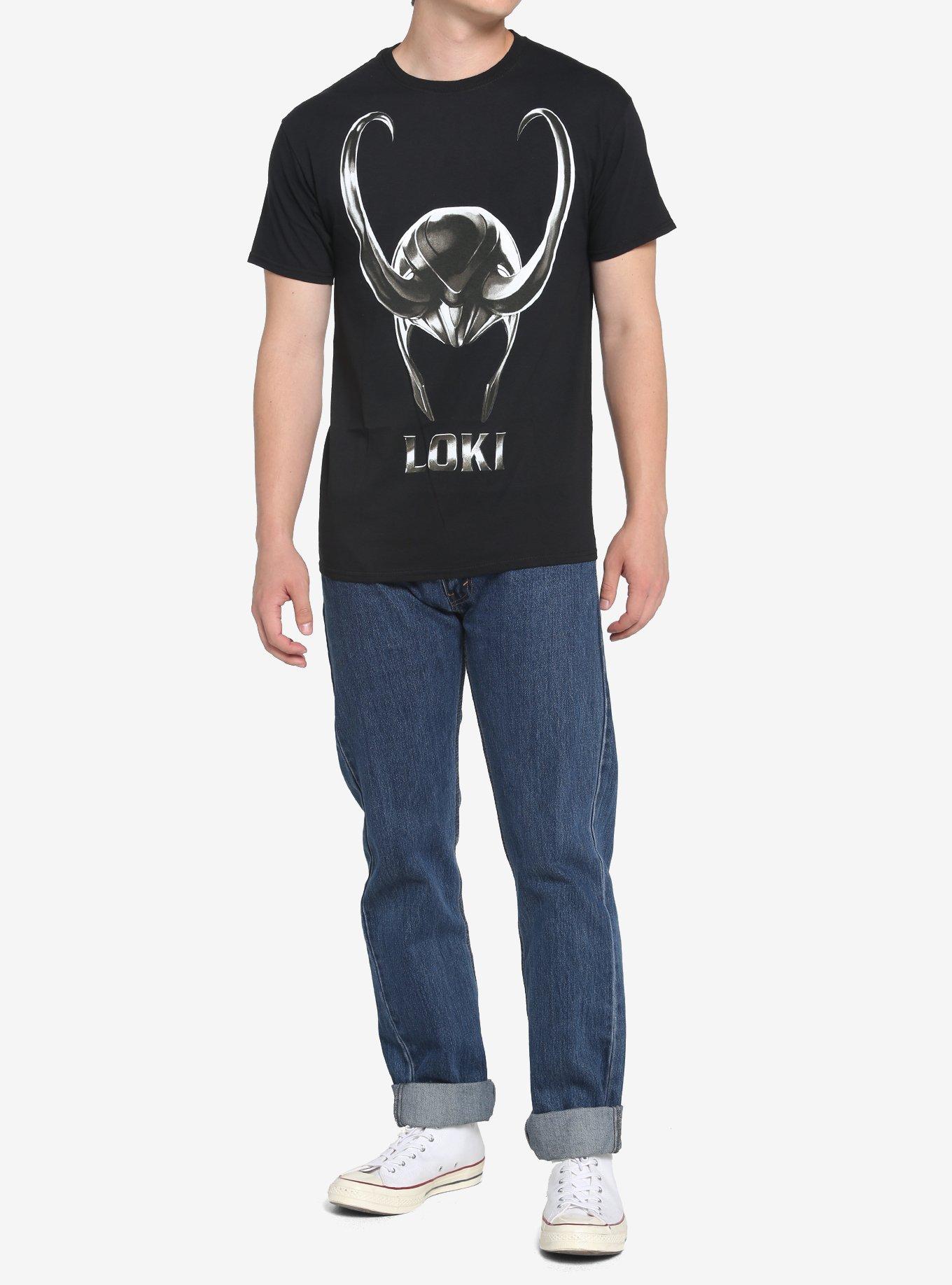 Marvel Loki Helmet T-Shirt, BLACK, alternate
