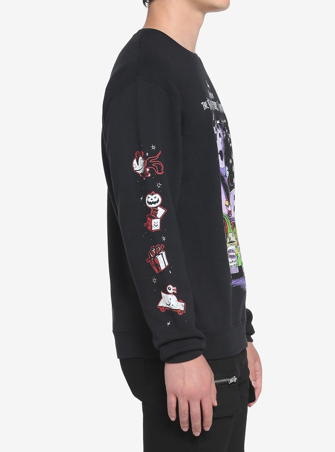 The Nightmare Before Christmas Holiday Icons Sweatshirt, BLACK, alternate