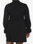 Black Lace Collared Dress Plus Size, DEEP BLACK, alternate