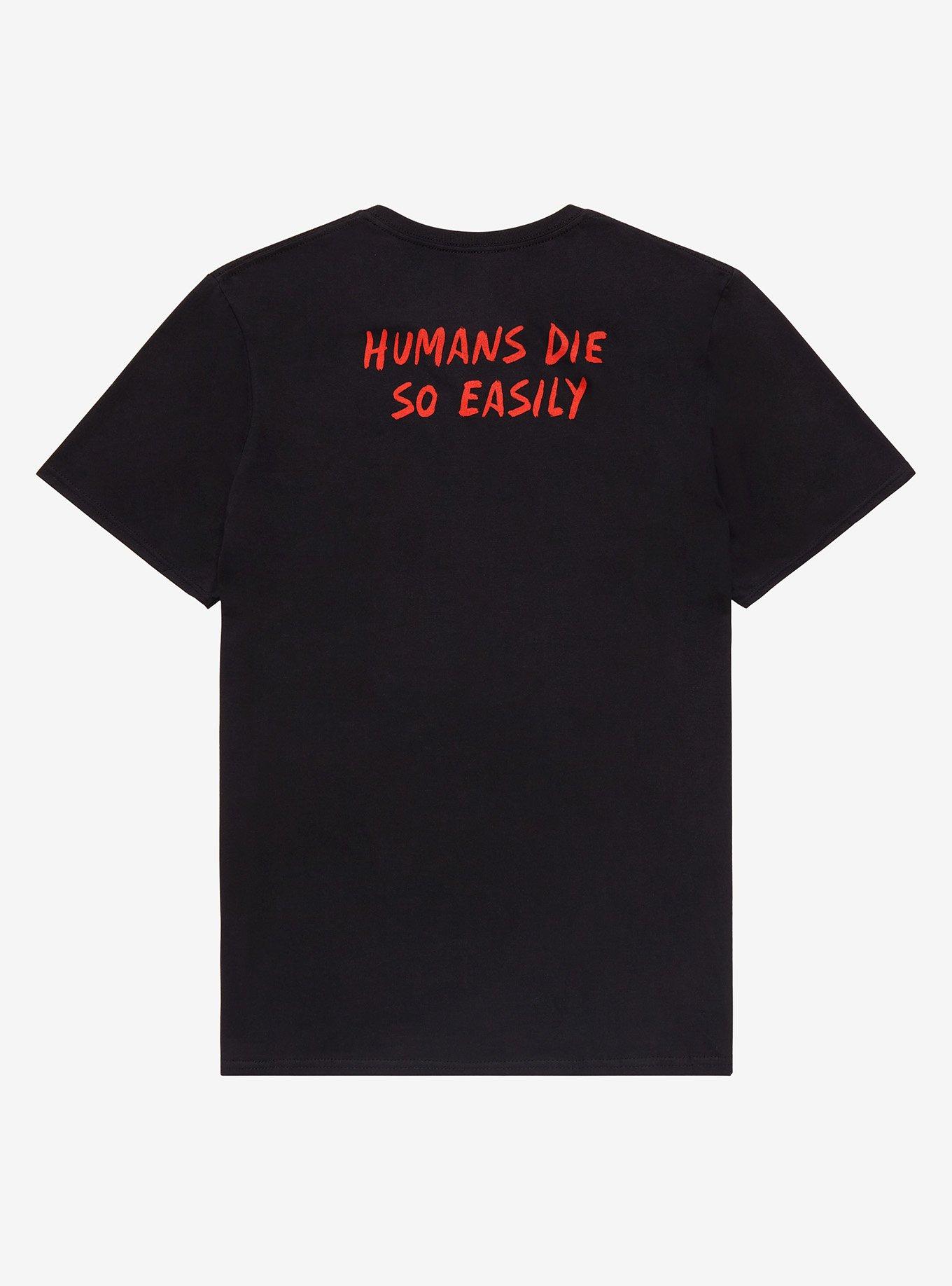Toilet-Bound Hanako-Kun Humans Die Easily T-Shirt, BLACK, alternate