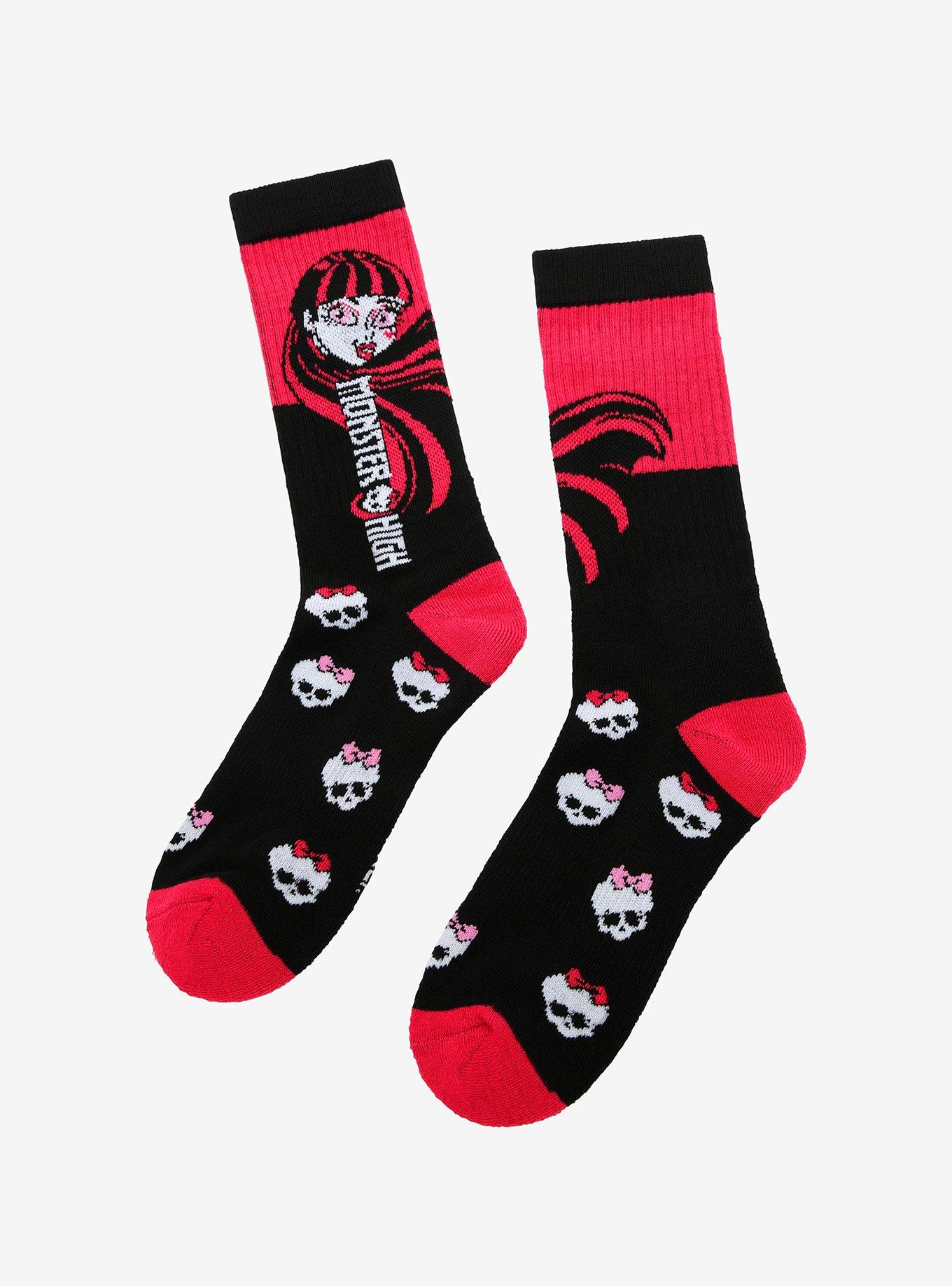 Monster High Draculaura Crew Socks, , alternate