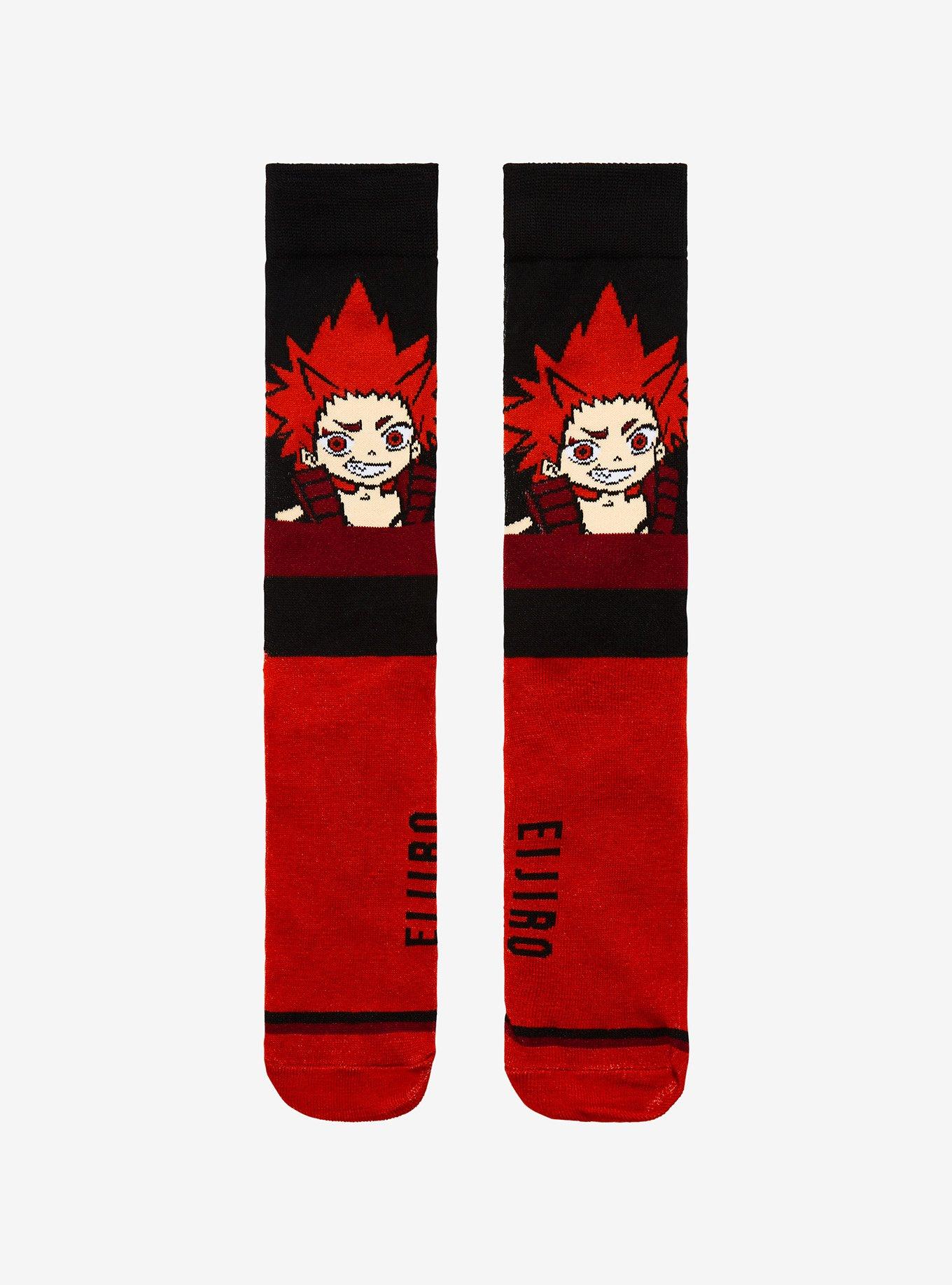 My Hero Academia Chibi Kirishima Crew Socks, , hi-res