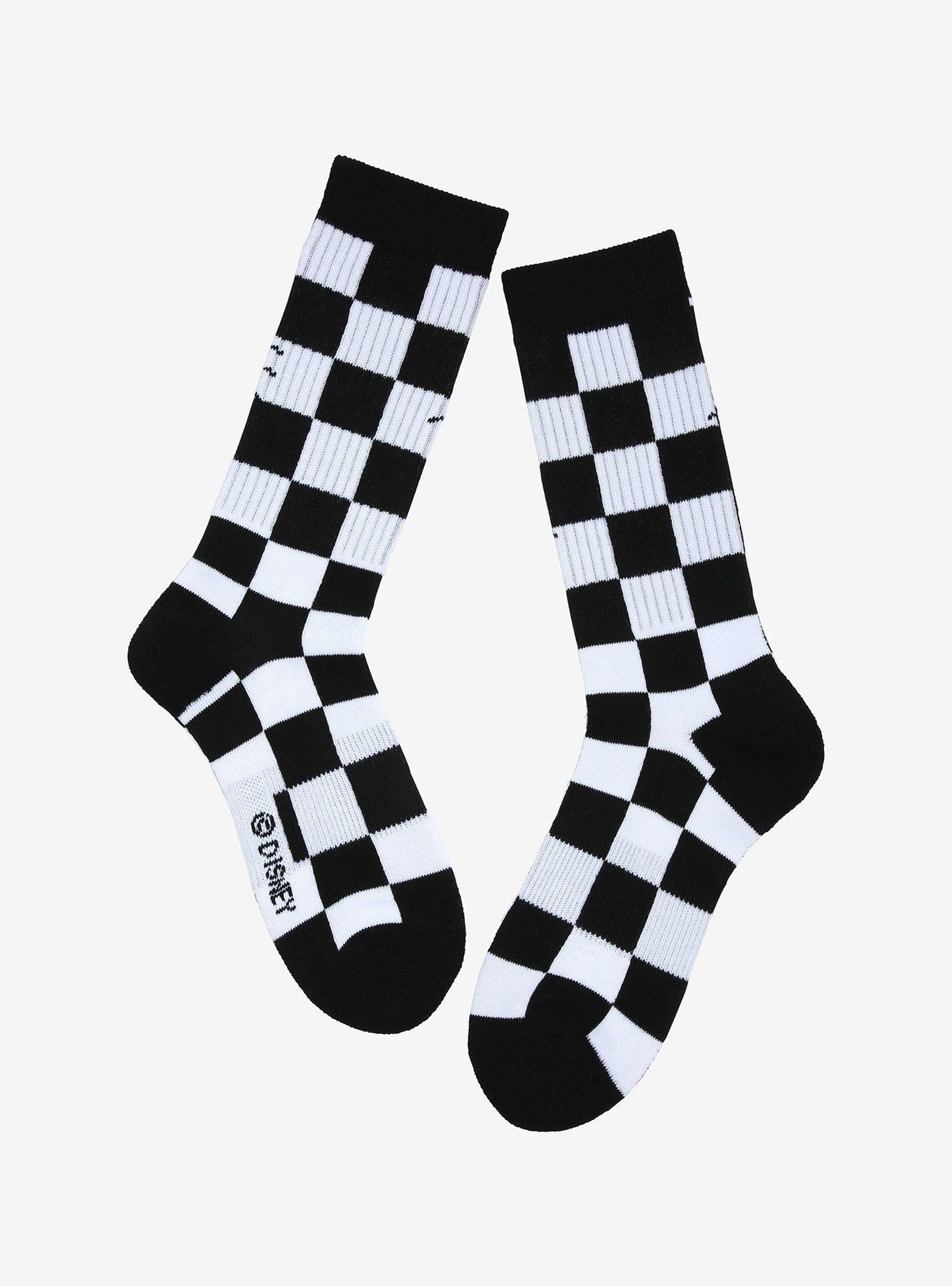 The Nightmare Before Christmas Jack Checkered Crew Socks, , alternate