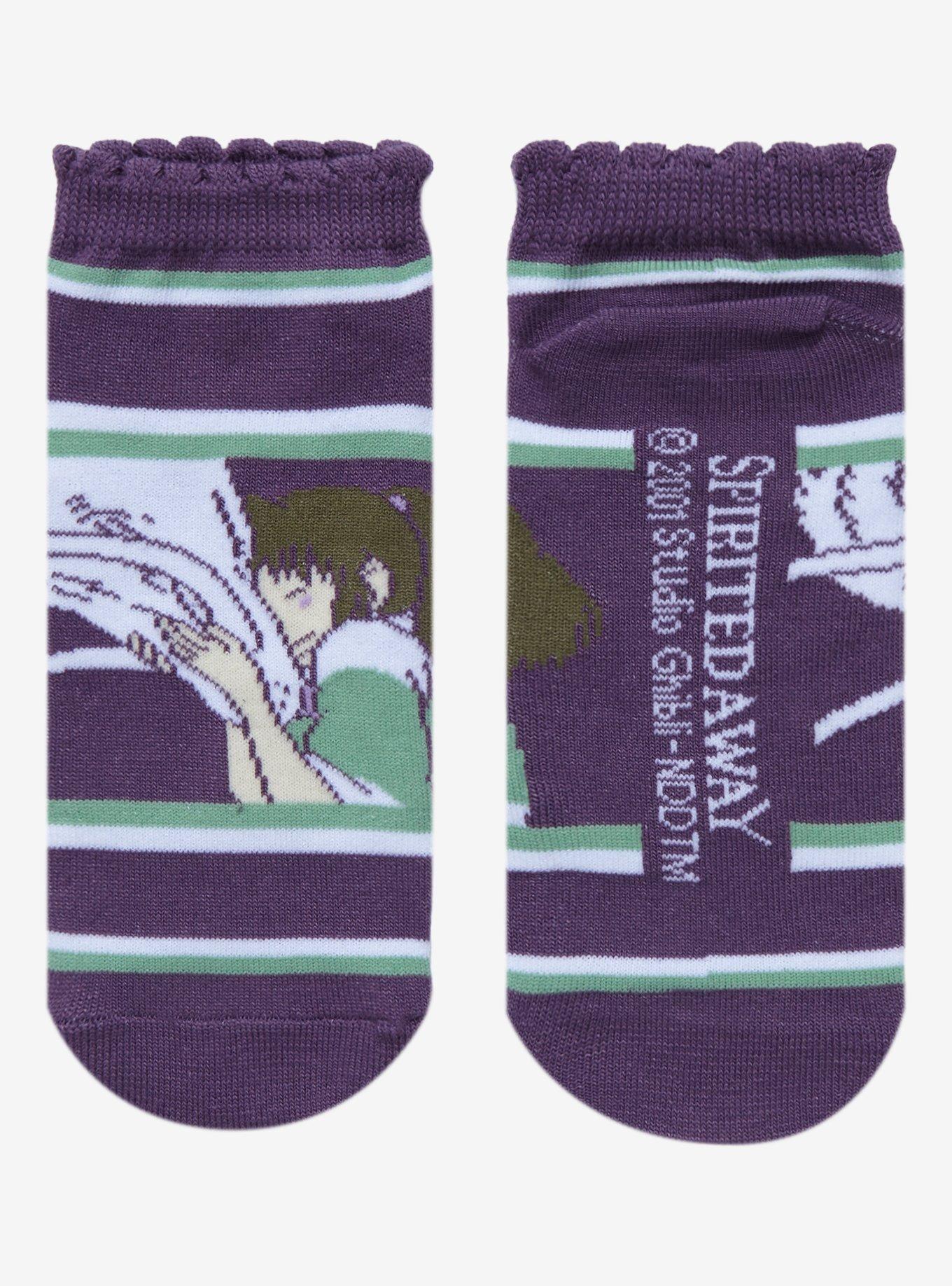 Plus Size Studio Ghibli Spirited Away Haku & Chihiro Hug No-Show Socks, , hi-res