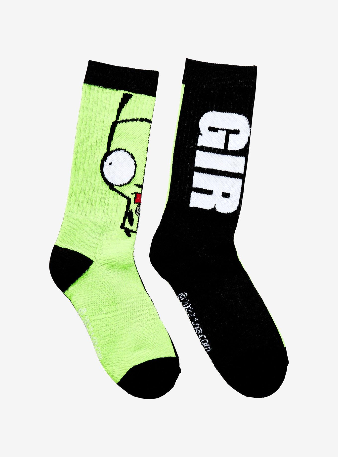 Invader Zim GIR Color Block Crew Socks, , hi-res