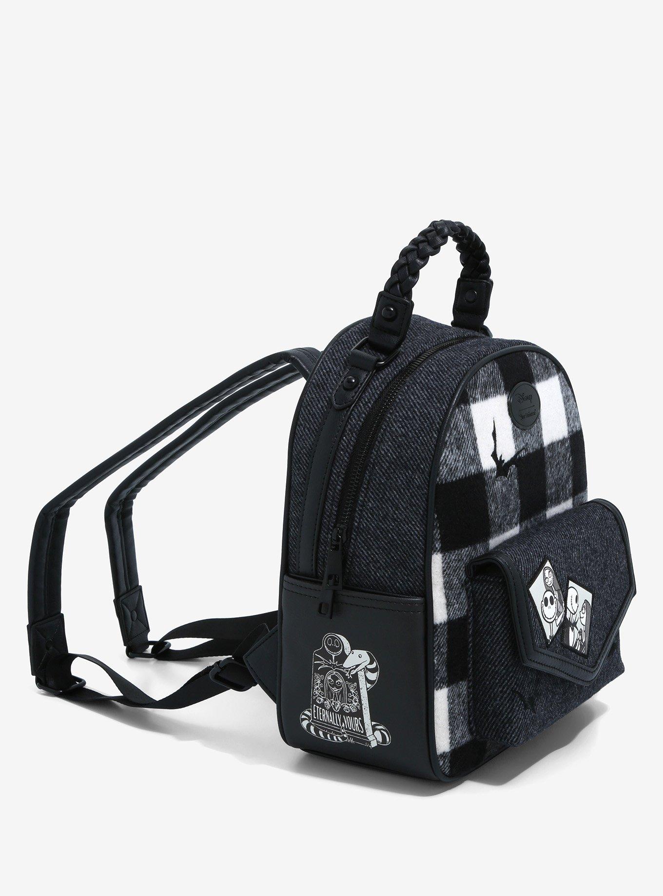 Our Universe Disney The Nightmare Before Christmas Jack Skellington & Sally Plaid Mini Backpack - BoxLunch Exclusive, , alternate
