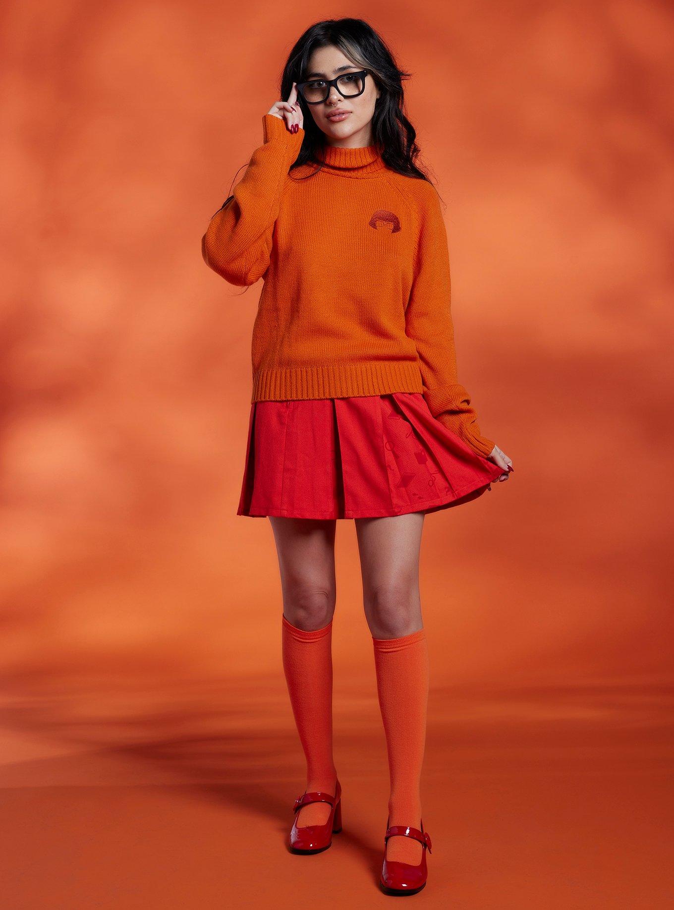 Scooby-Doo! Velma Turtleneck Sweater, ORANGE, alternate
