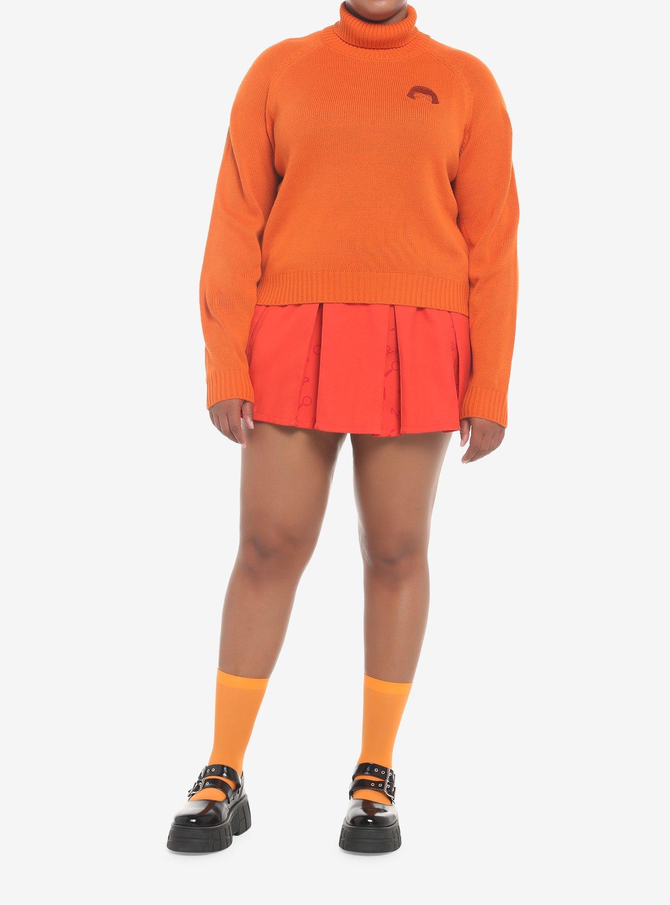 Scooby-Doo! Velma Turtleneck Sweater Plus Size, ORANGE, alternate
