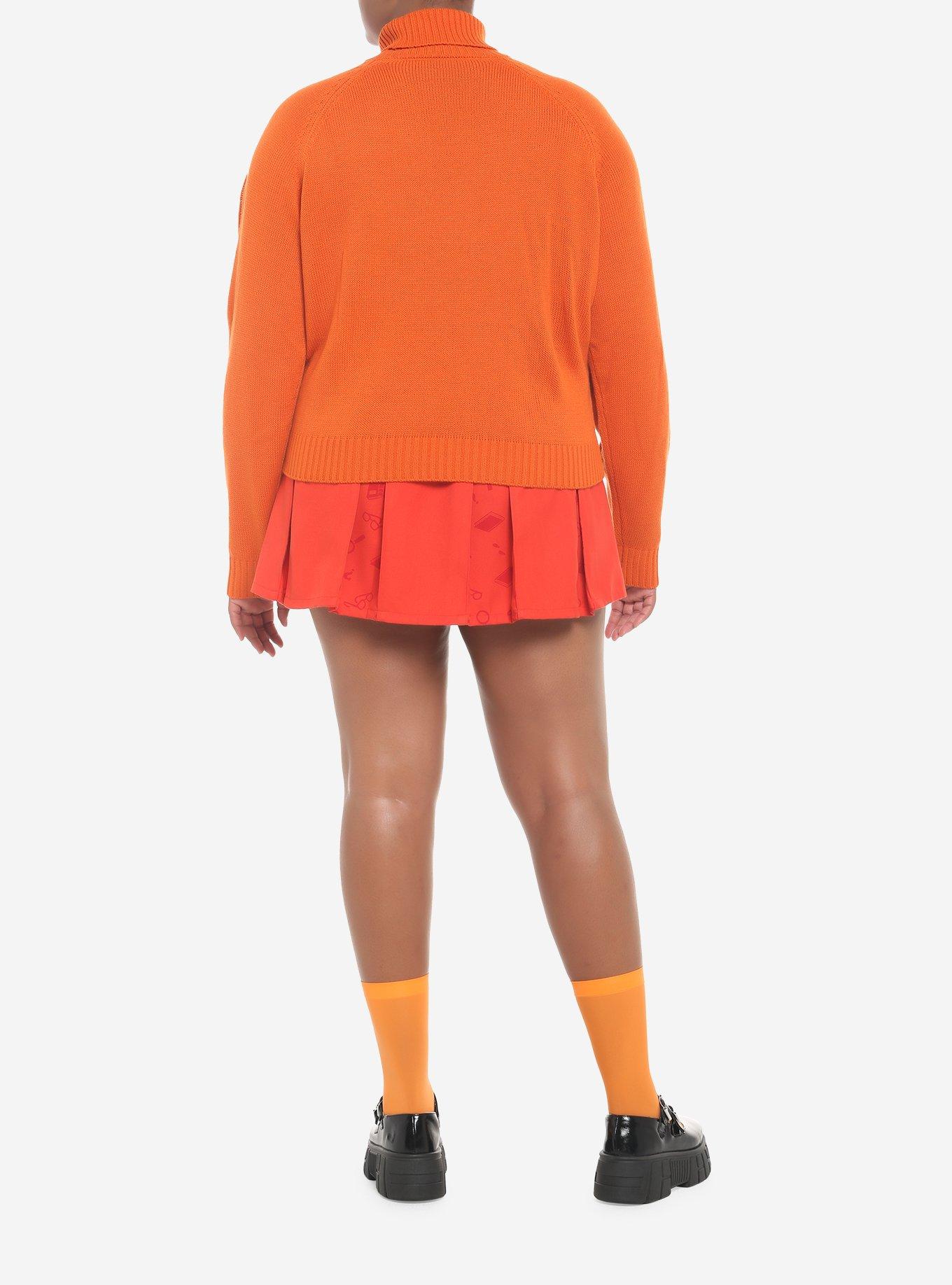 Scooby-Doo! Velma Turtleneck Sweater Plus Size, ORANGE, alternate