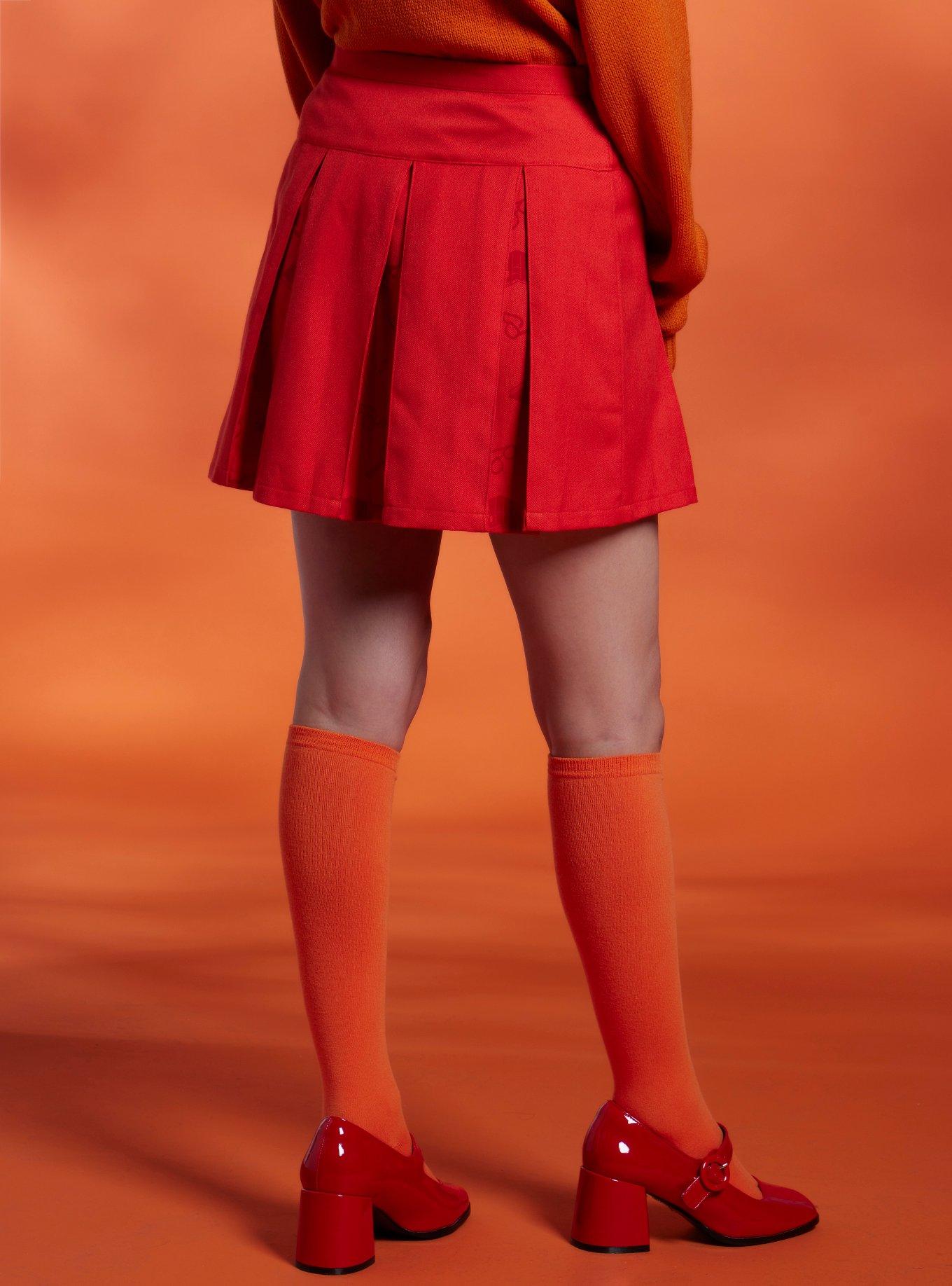 Scooby-Doo! Velma Pleated Skirt, RED, alternate