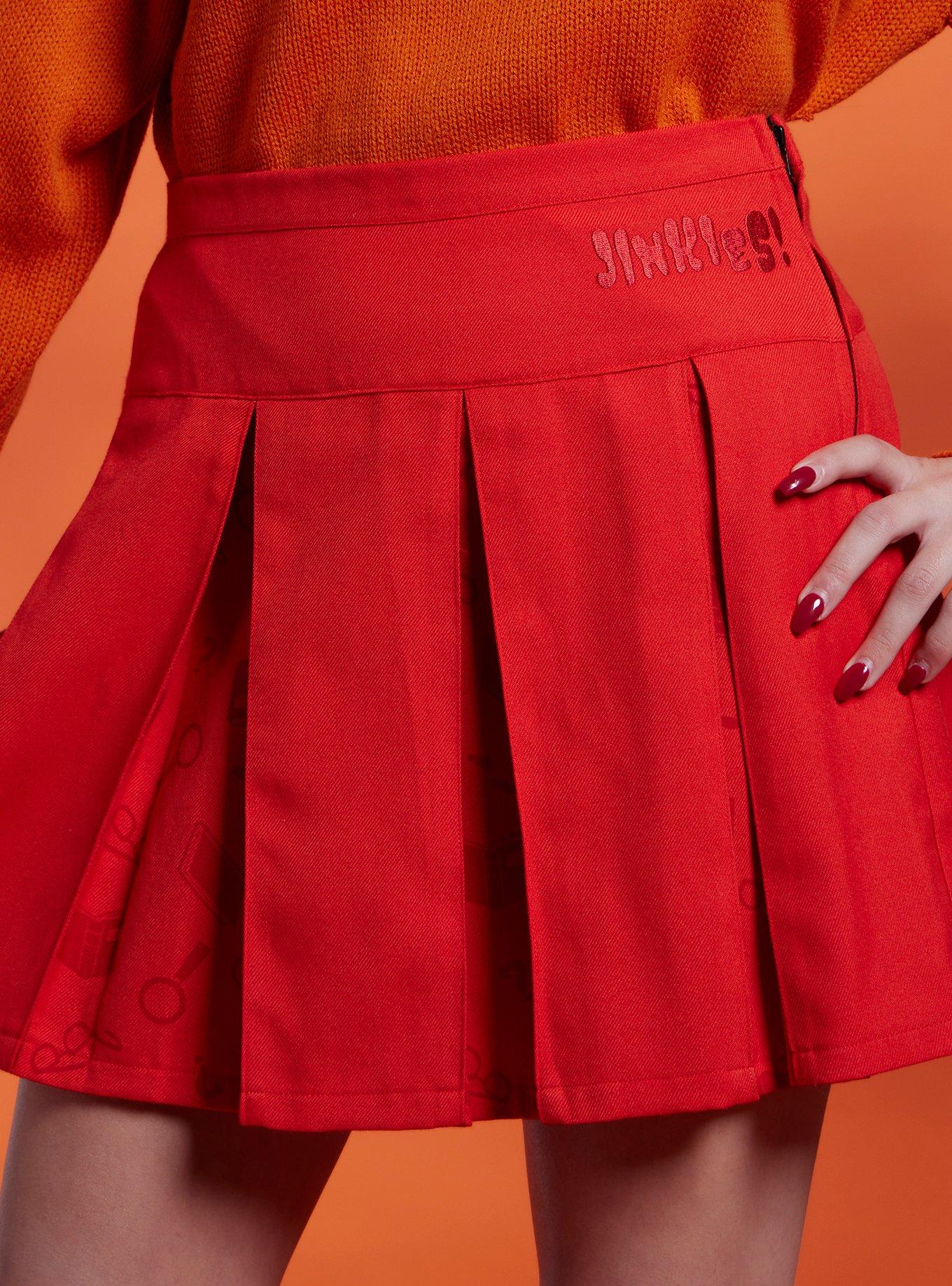 Scooby-Doo! Velma Pleated Skirt, RED, alternate