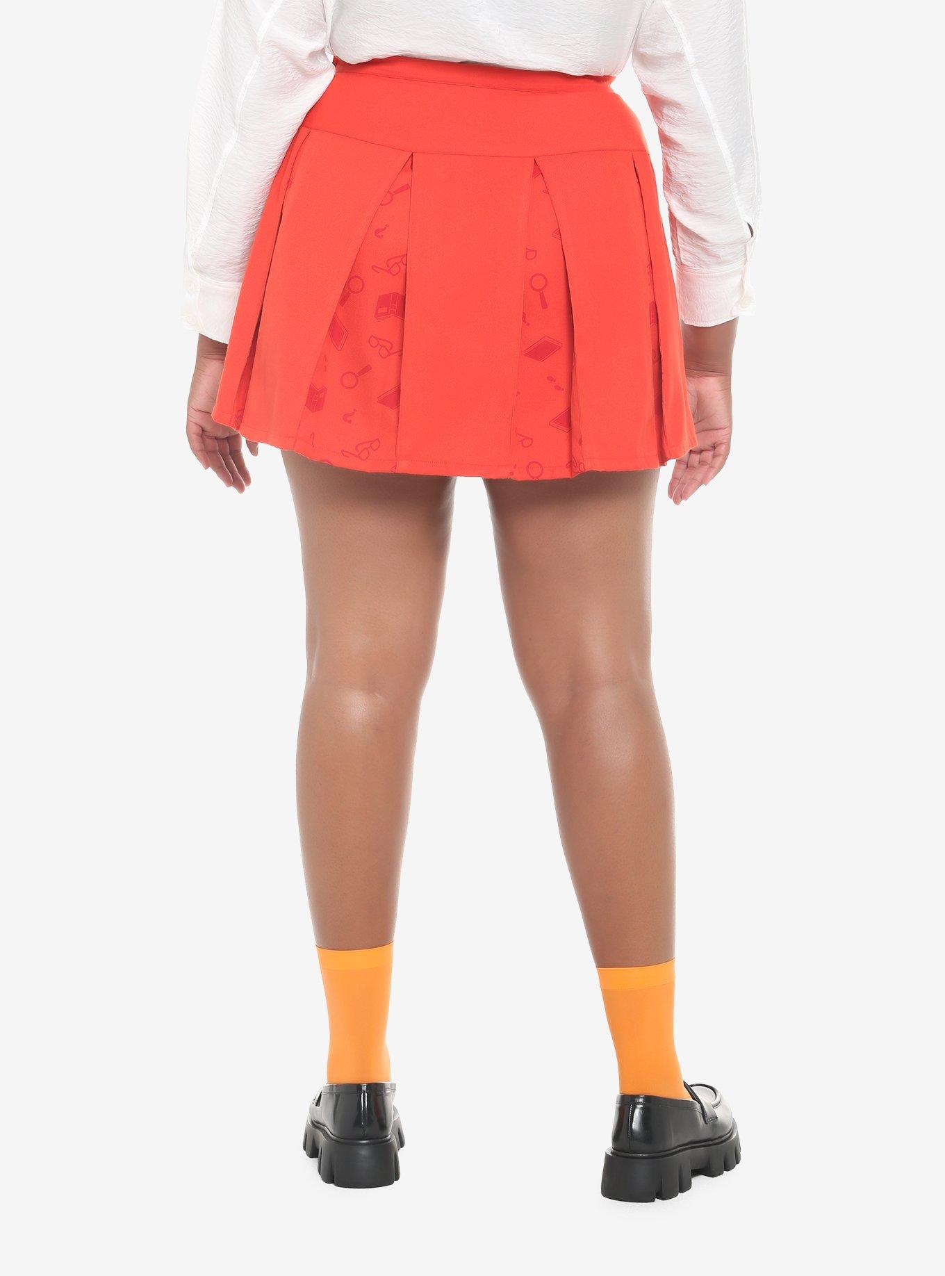 Scooby-Doo! Velma Pleated Skirt Plus Size, RED, alternate