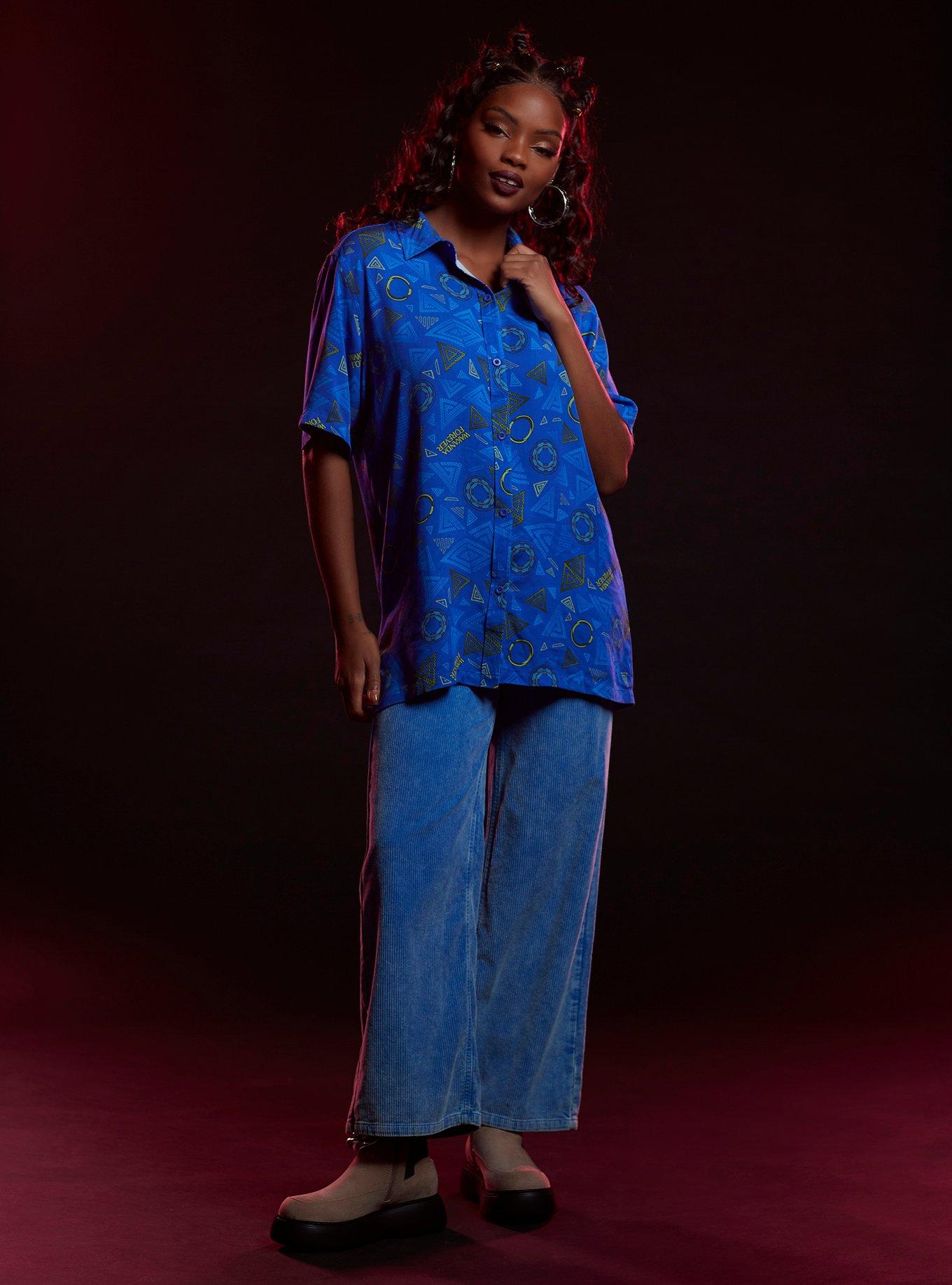 Her Universe Marvel Black Panther: Wakanda Forever Nakia Woven Button-Up, MULTI, alternate