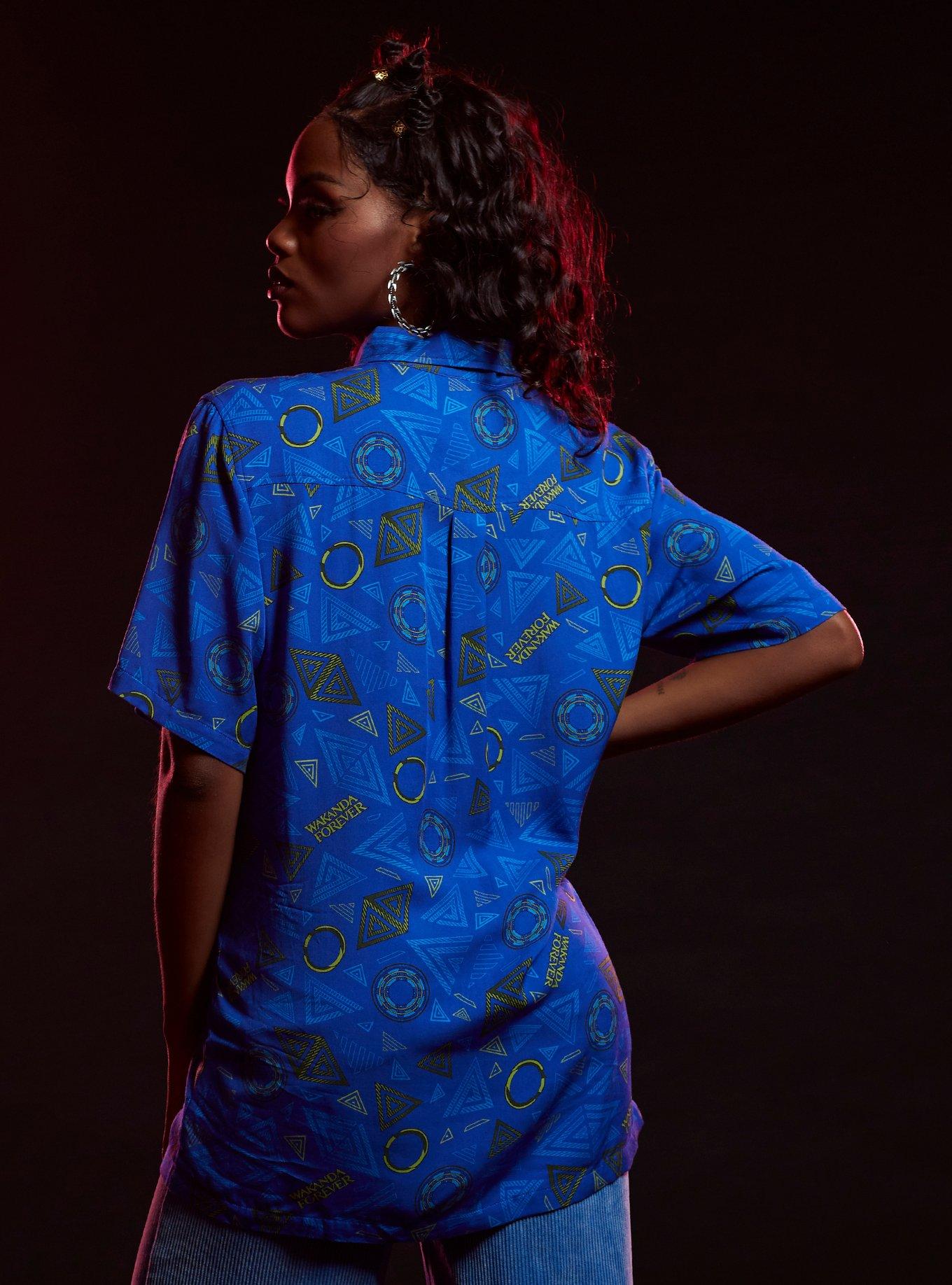 Her Universe Marvel Black Panther: Wakanda Forever Nakia Woven Button-Up, MULTI, alternate