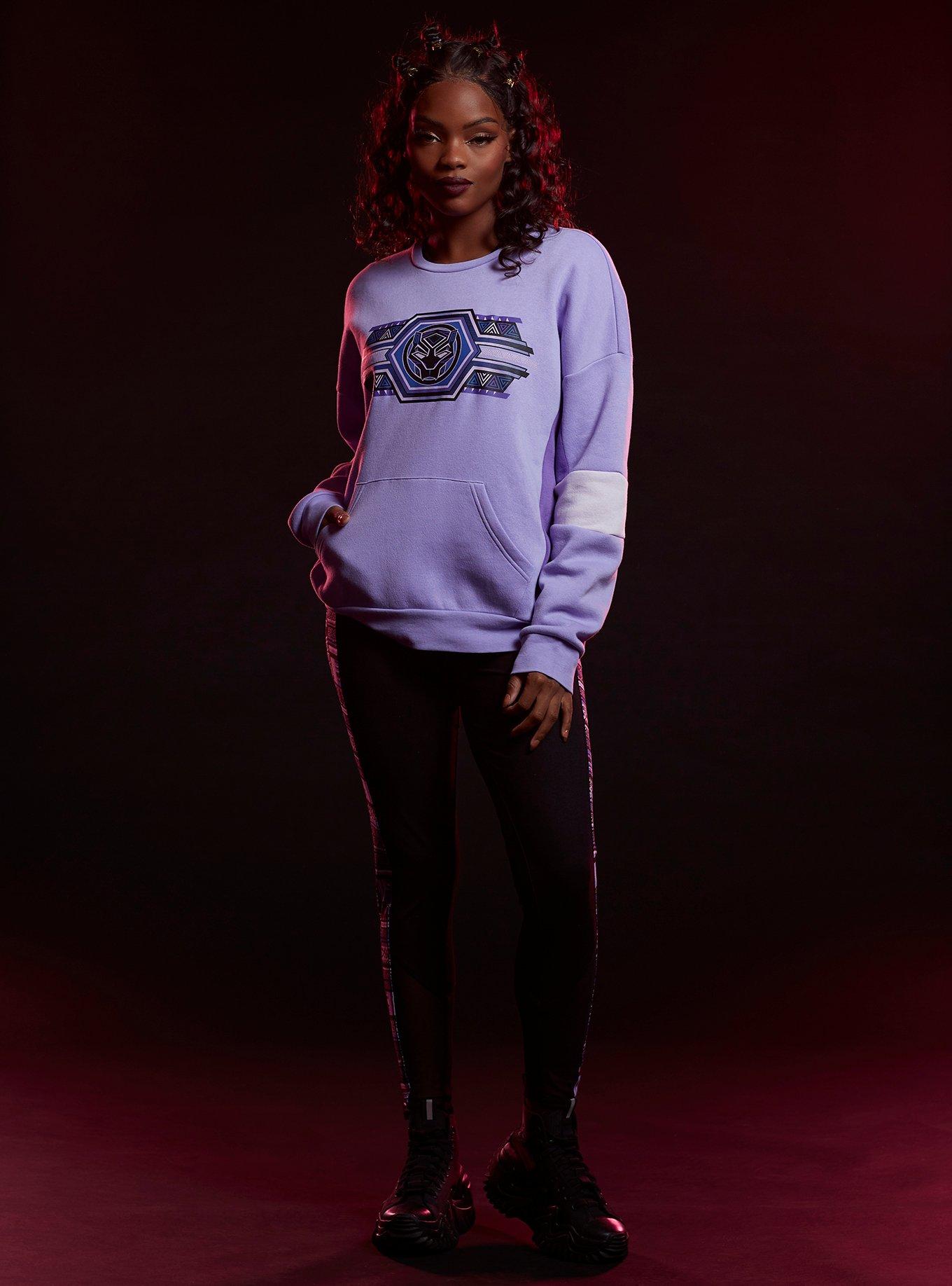 Her Universe Marvel Black Panther: Wakanda Forever Color-Block Sweatshirt, LIGHT PURPLE, alternate