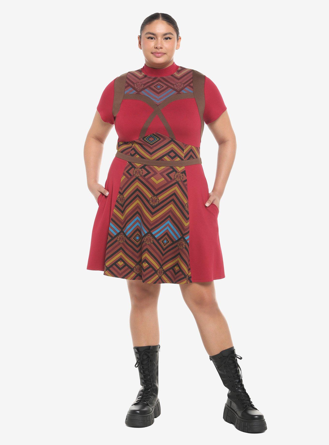 Her Universe Marvel Black Panther: Wakanda Forever Dora Milaje Dress Plus Size, MULTI, alternate