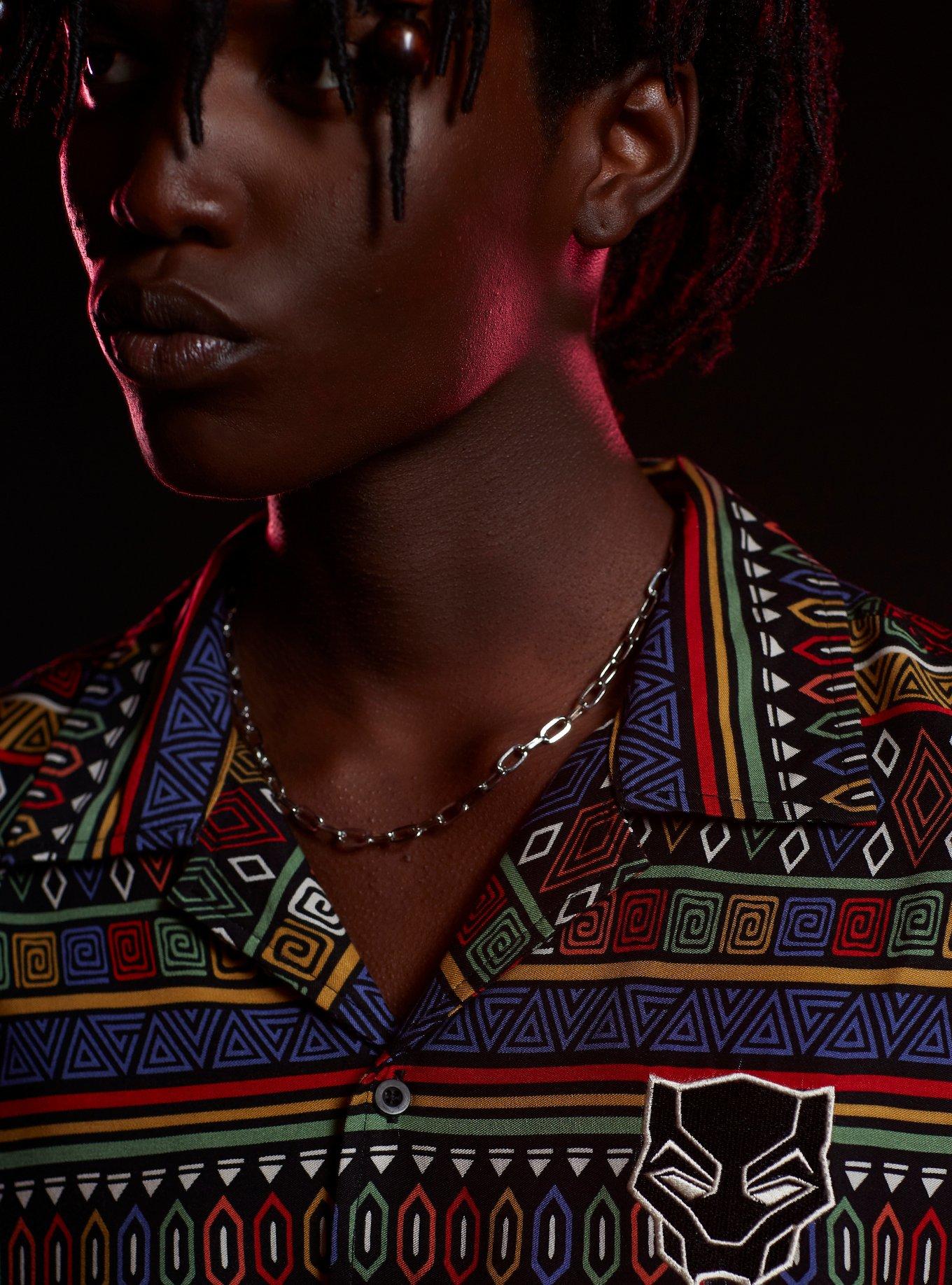 Our Universe Black Panther: Wakanda Forever Geometric Woven Button-Up, MULTI, alternate