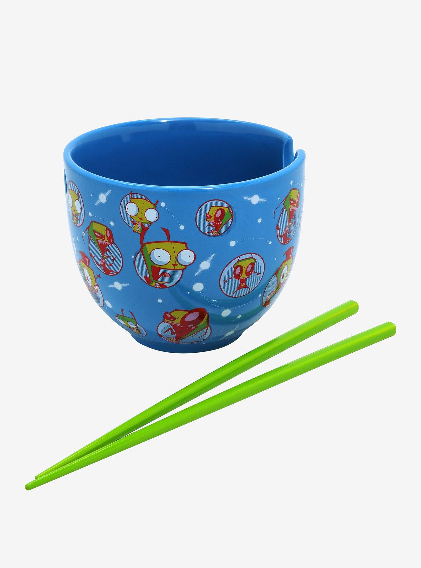 Invader Zim Expressions Ramen Bowl With Chopsticks, , alternate