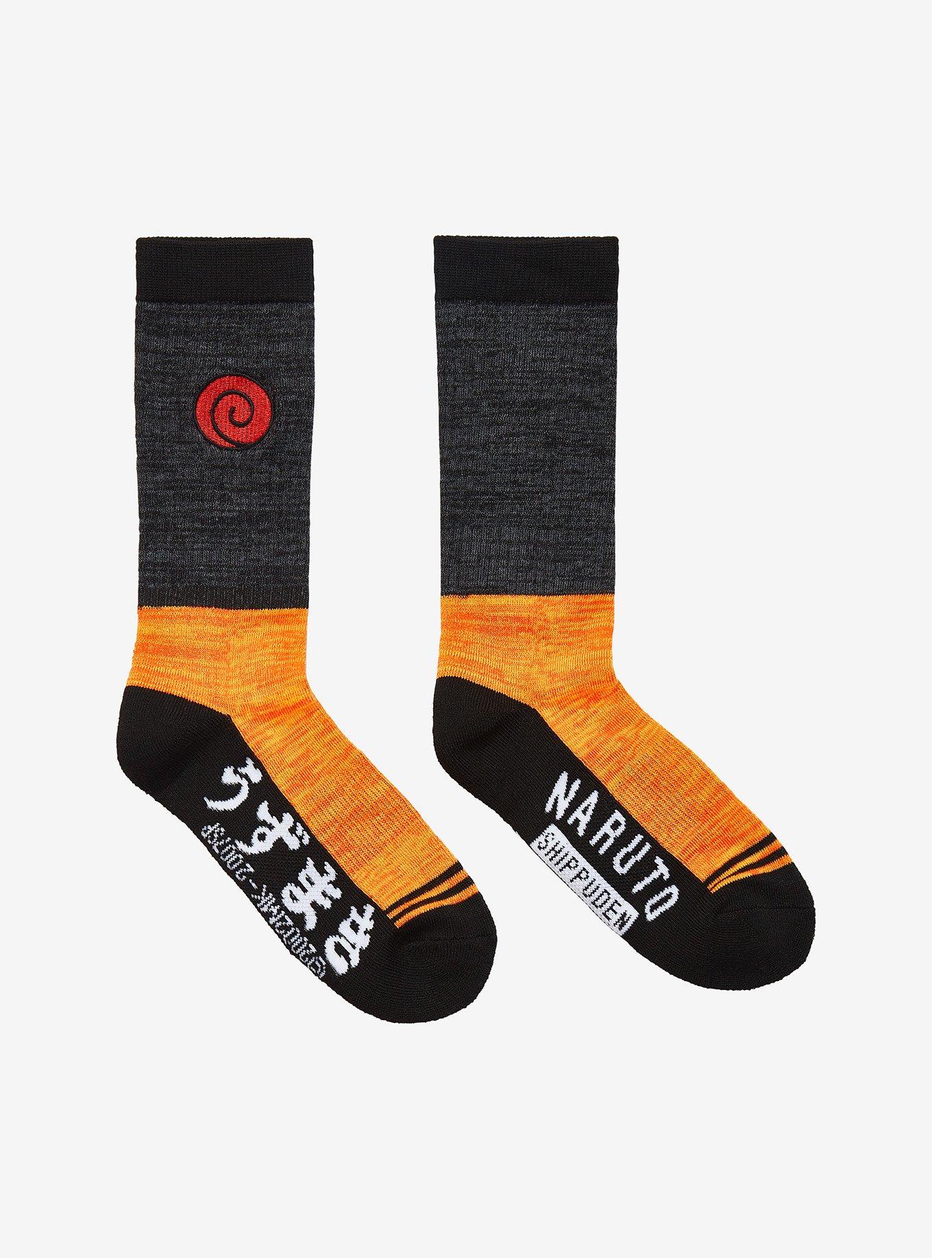 Naruto Shippuden Uzumaki Embroidered Crew Socks, , alternate
