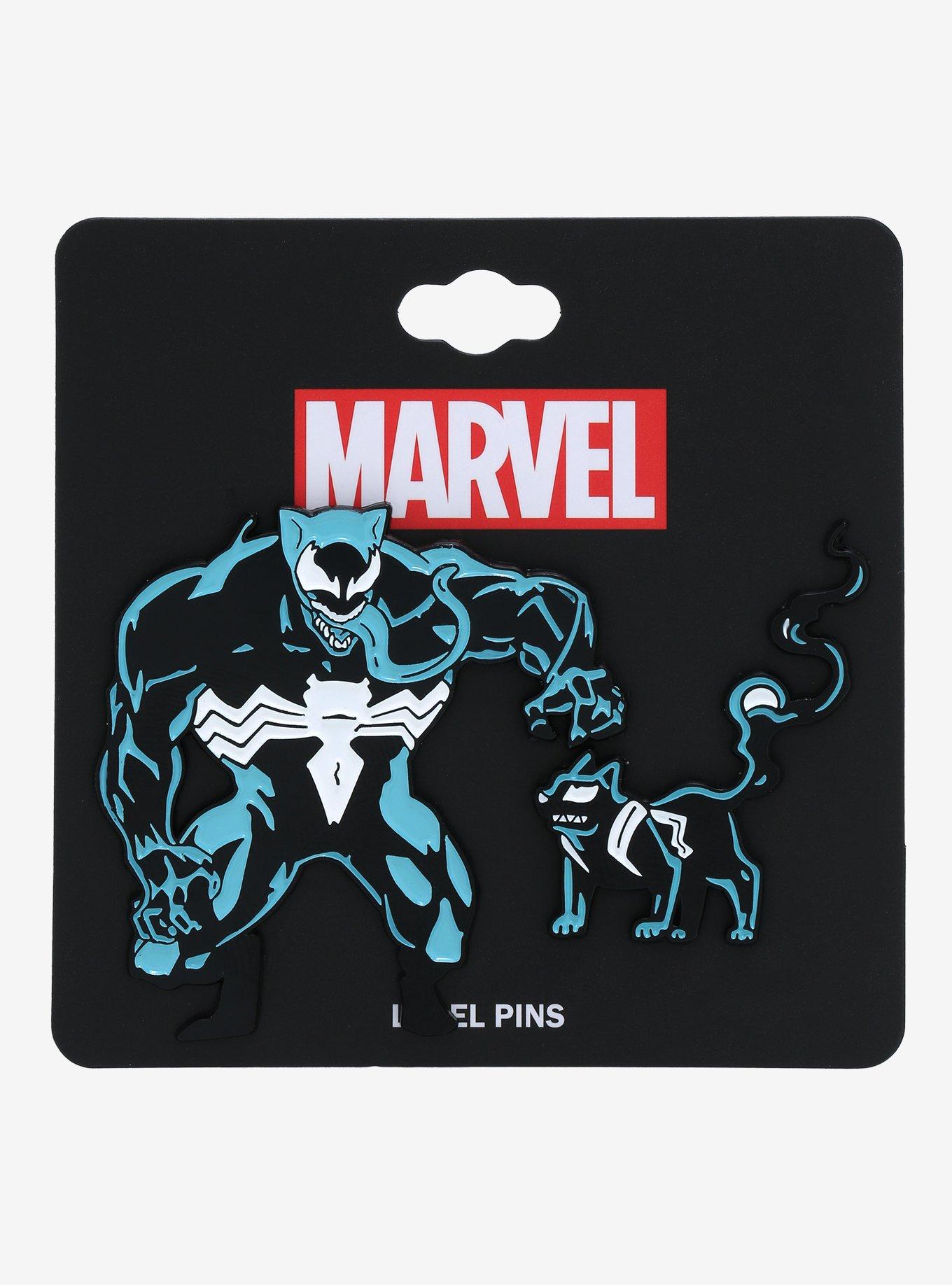 Marvel Spider-Man Venom & Cat Enamel Pin Set - BoxLunch Exclusive, , alternate