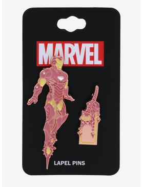 Marvel Iron Man & Cat Enamel Pin Set - BoxLunch Exclusive, , hi-res