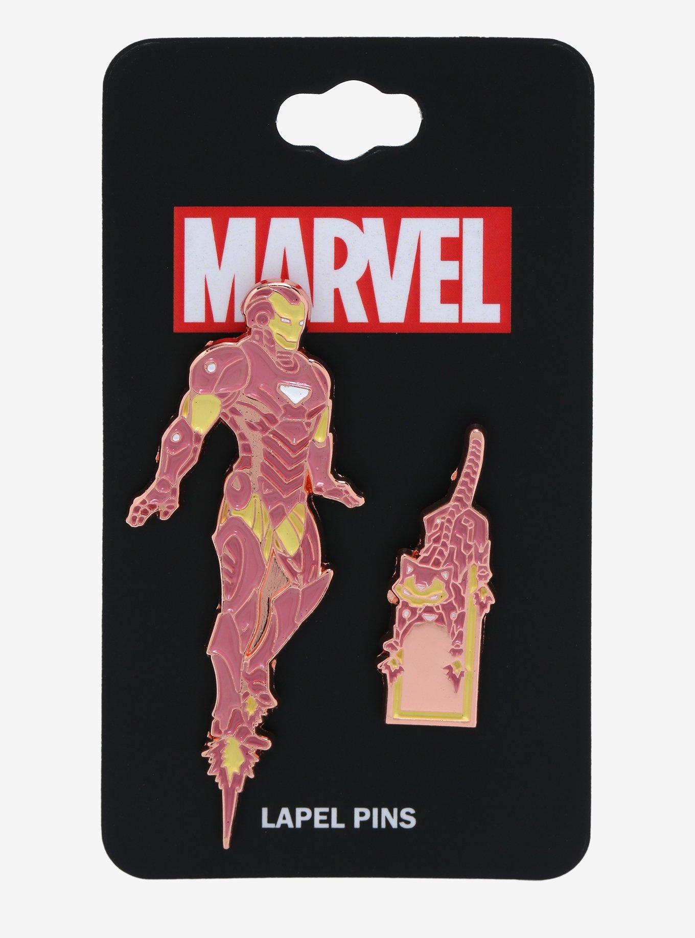 Marvel Iron Man & Cat Enamel Pin Set - BoxLunch Exclusive, , alternate