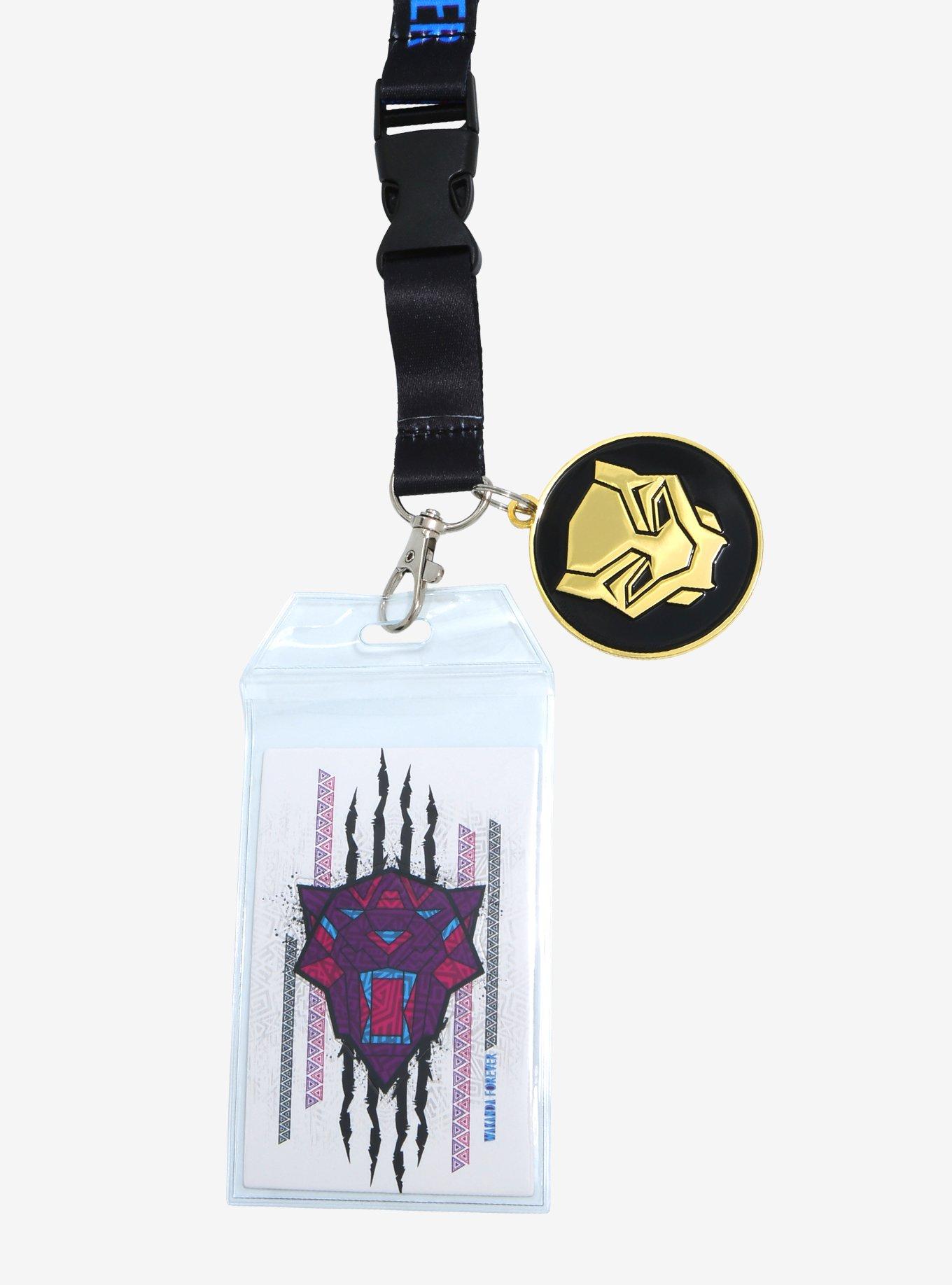 Marvel Black Panther Wakanda Forever Lanyard - BoxLunch Exclusive, , alternate