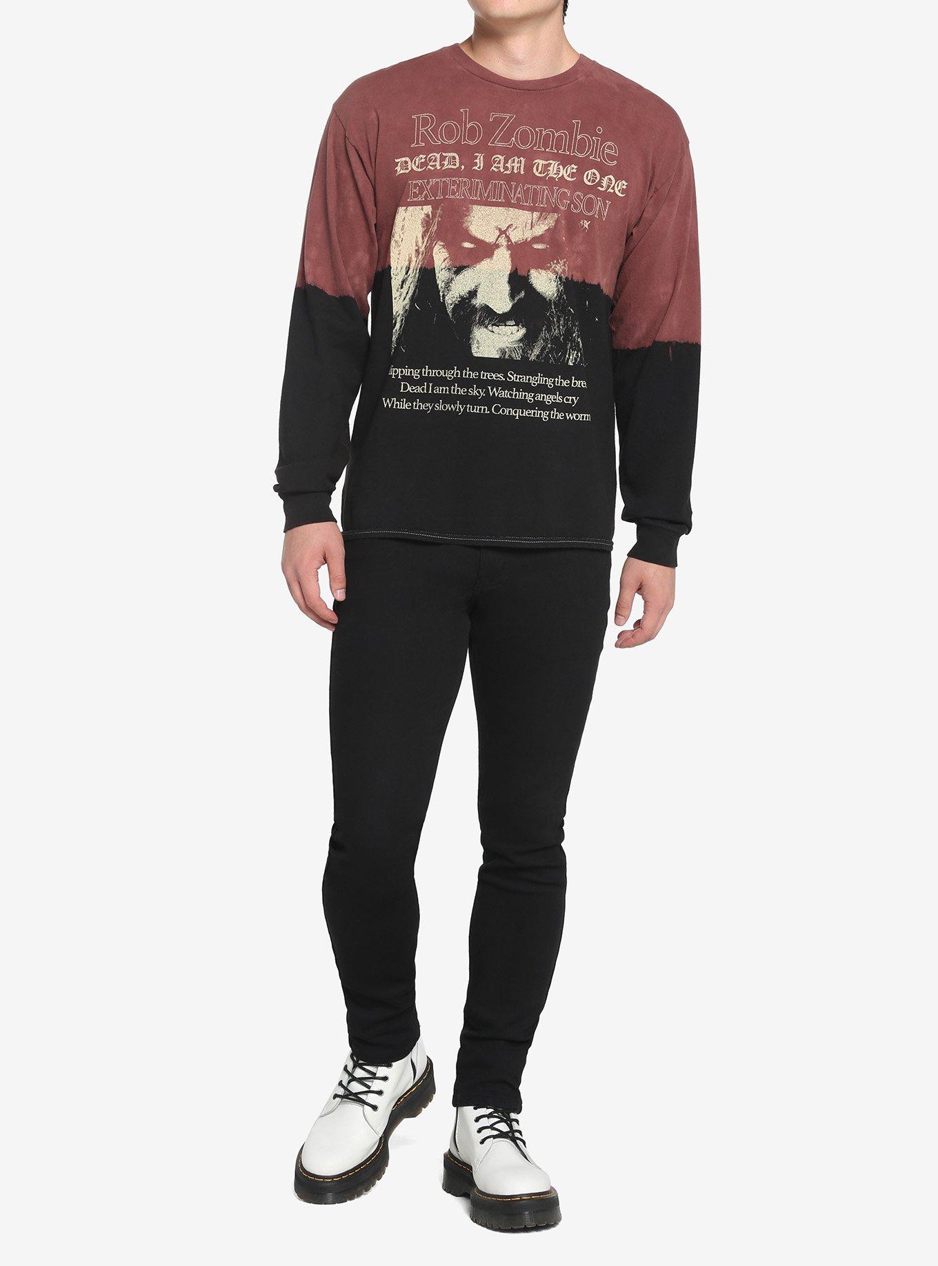 Rob Zombie Dragula Lyrics Dip-Dye Long-Sleeve T-Shirt, MULTI, alternate
