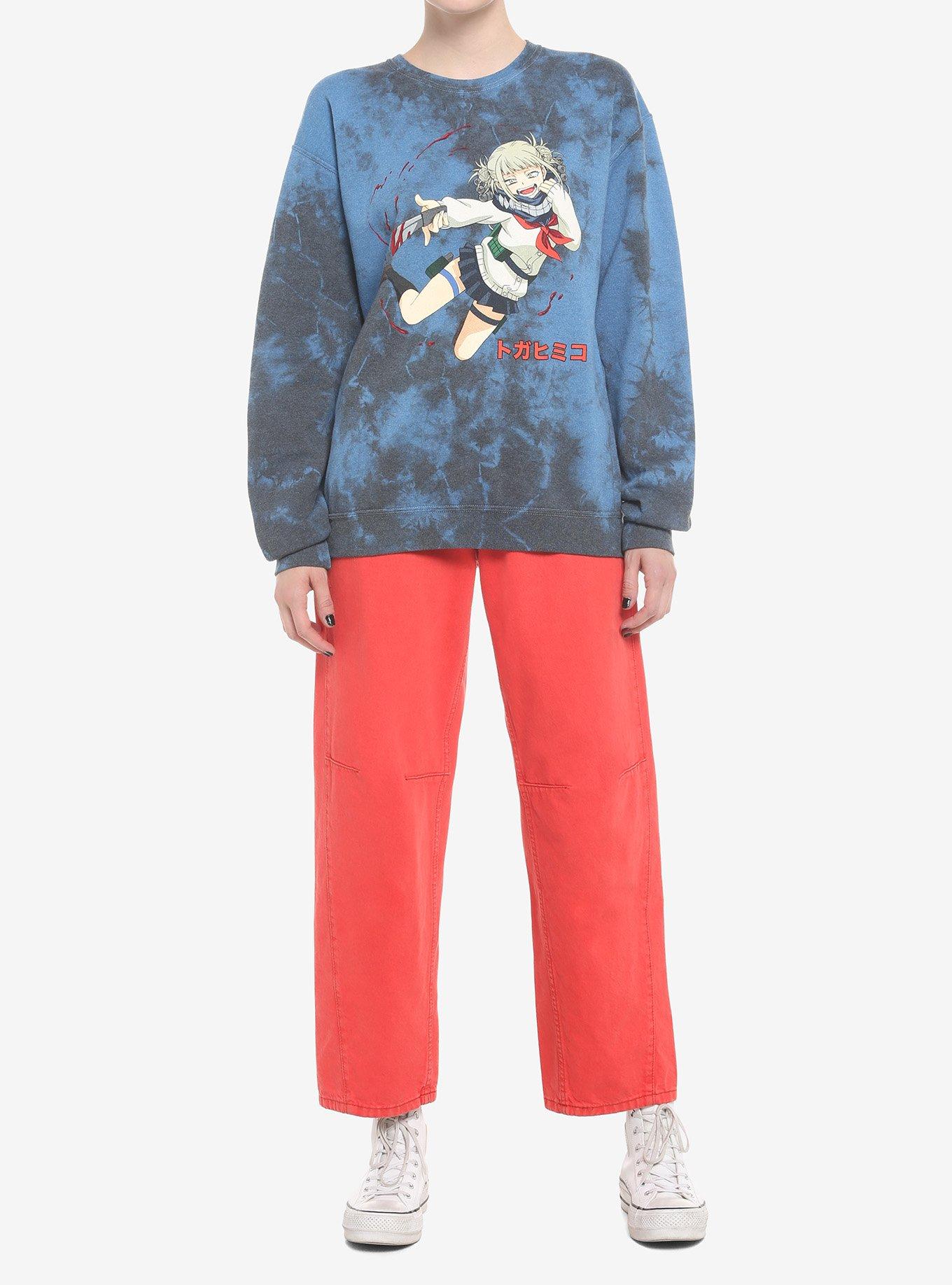 My Hero Academia Toga Blood Tie-Dye Girls Sweatshirt, MULTI, alternate