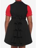 Black Rabbit Bustle Double-Breasted Girls Vest Plus Size, BLACK, alternate