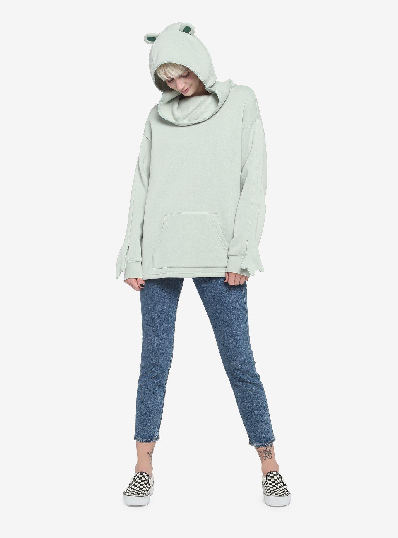 Green Frog Girls Cosplay Hoodie, GREEN, alternate