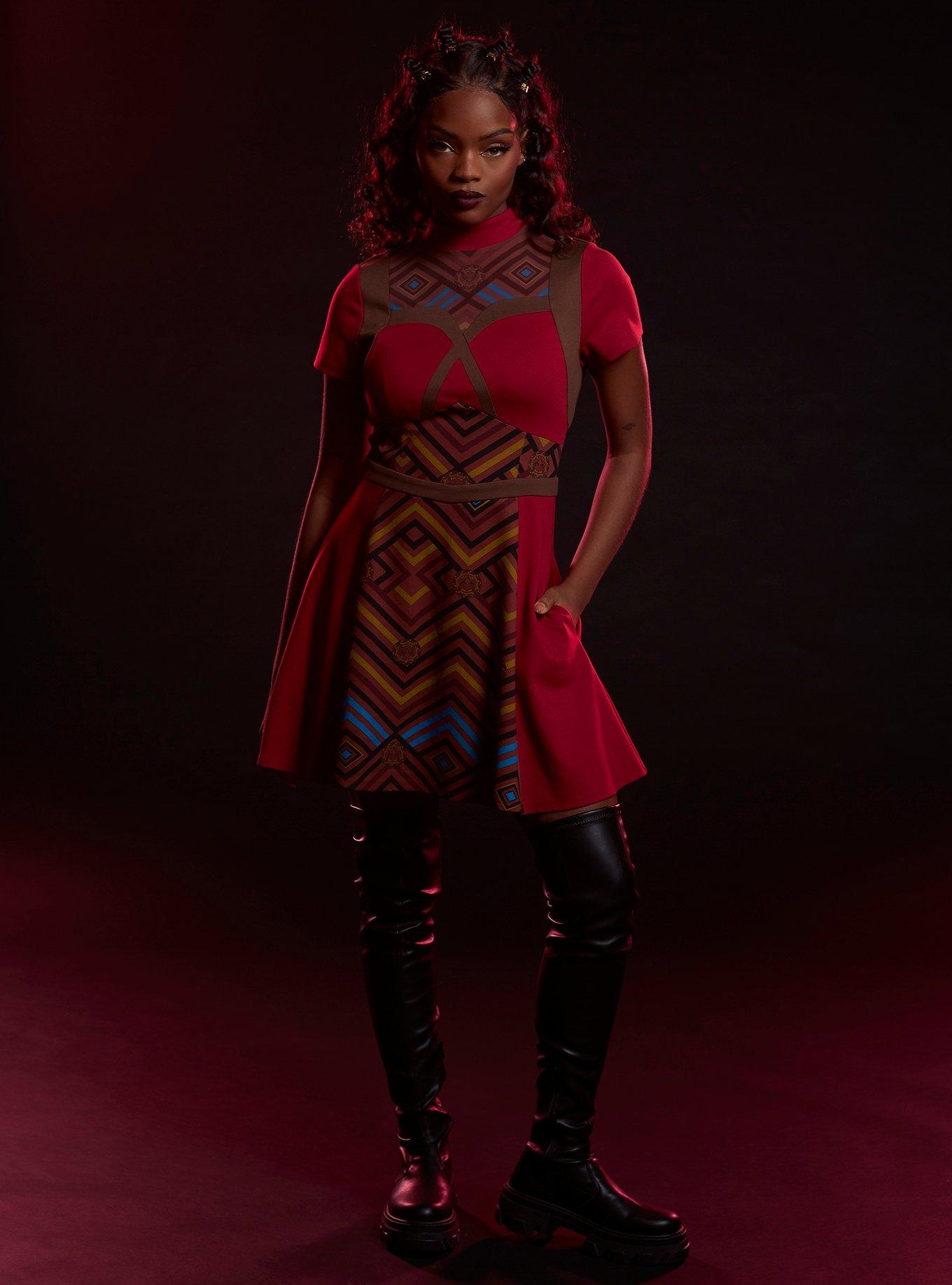 Her Universe Marvel Black Panther: Wakanda Forever Dora Milaje Dress, MULTI, alternate