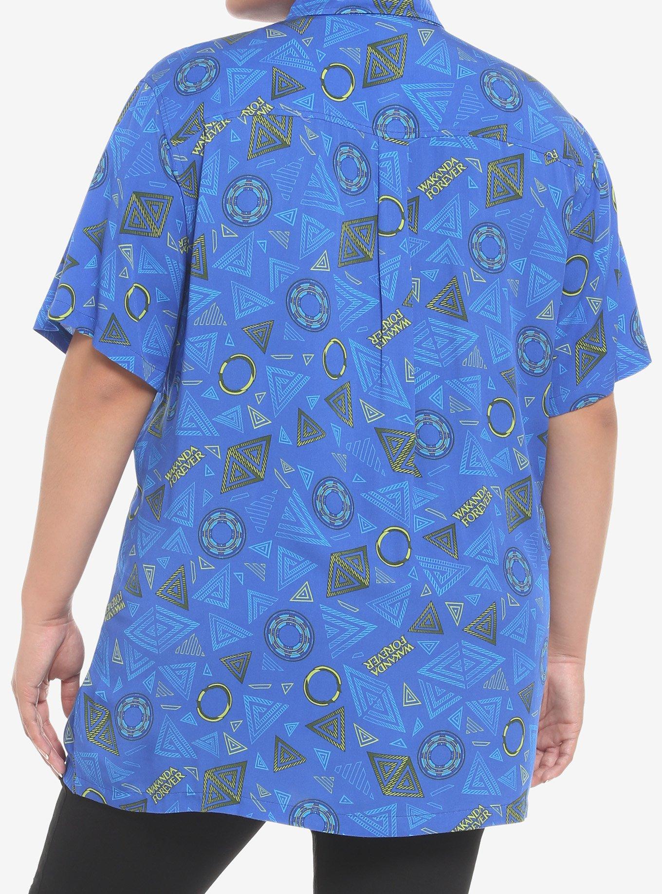 Her Universe Marvel Black Panther: Wakanda Forever Nakia Girls Woven Button-Up Plus Size, MULTI, alternate