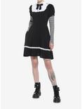 Black & White Stripe Twofer Dress, BLACK, alternate