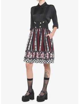 Mad Tea Party Stripe Suspender Skirt, , hi-res