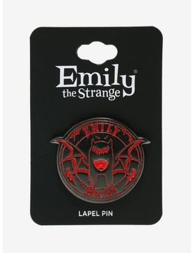 Emily The Strange Bat Enamel Pin, , hi-res