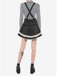 Black & White Lace Heart Waist Suspender Skirt, BLACK, alternate