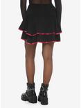 Black & Pink Lace-Up Tiered Skirt, PINK, alternate