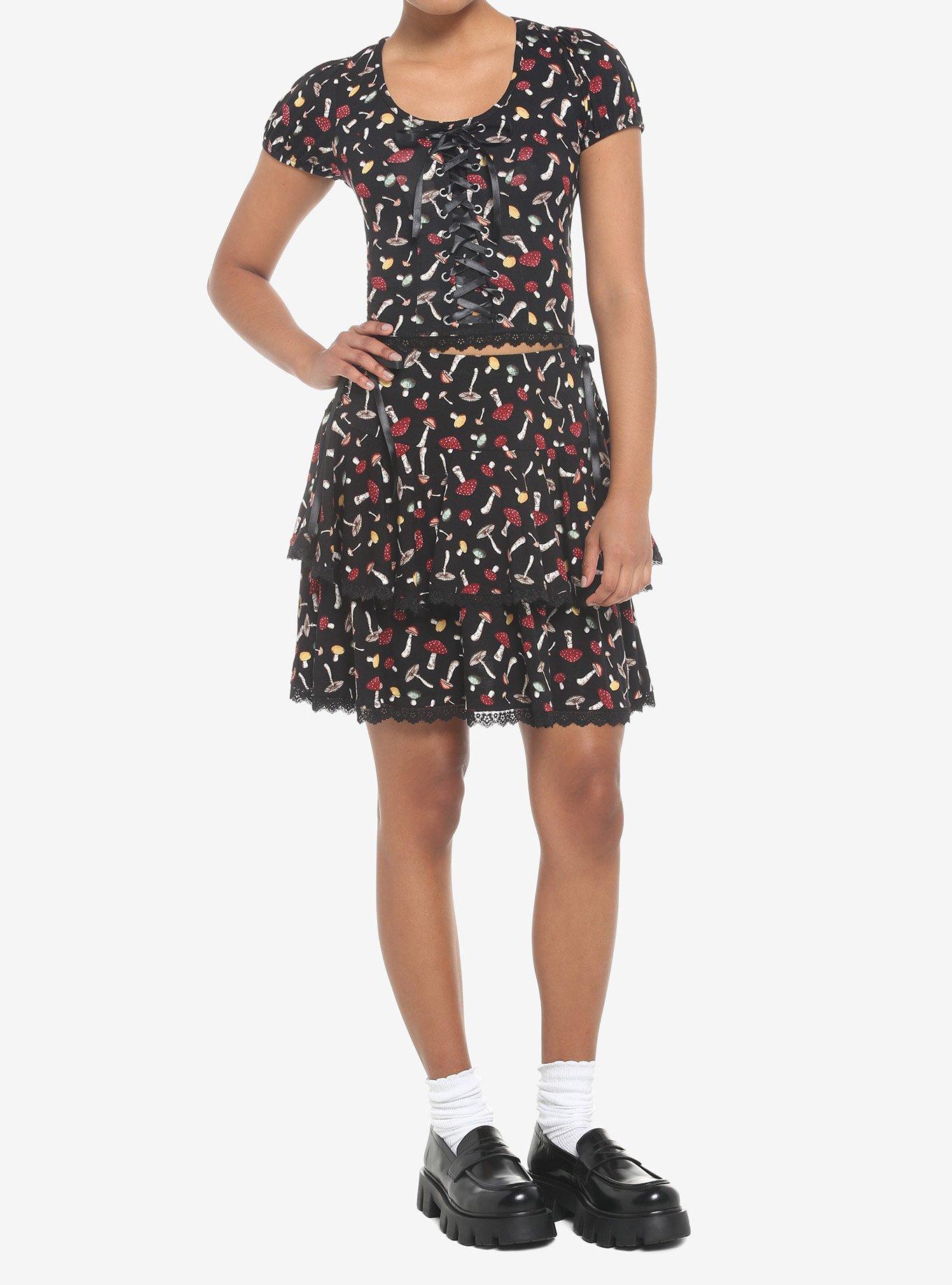 Cottage Critters Lace-Up Tiered Skirt, MULTI, alternate