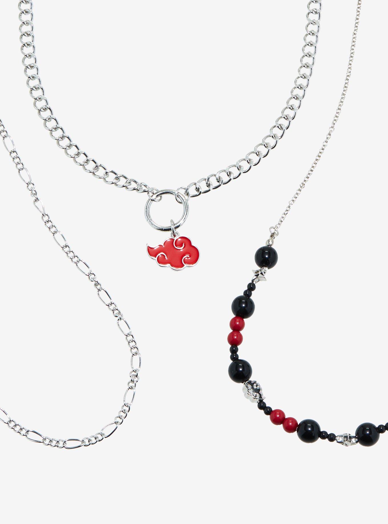 Naruto Shippuden Akatsuki Cloud Necklace Set, , alternate