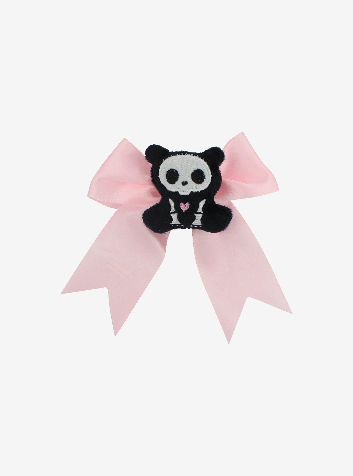 Skelanimals Pink Bow Hair Clip, , alternate