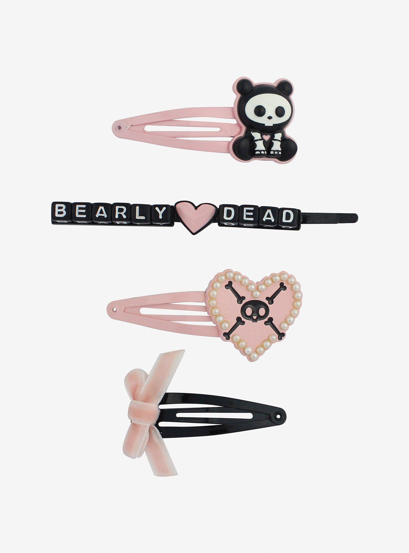 Skelanimals Bearly Dead Hair Clip Set, , alternate