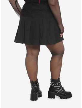 Safety Pin Pleated Skirt Plus Size, , hi-res
