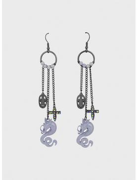 Studio Ghibli Spirited Away Lilac Drop Icon Earrings, , hi-res